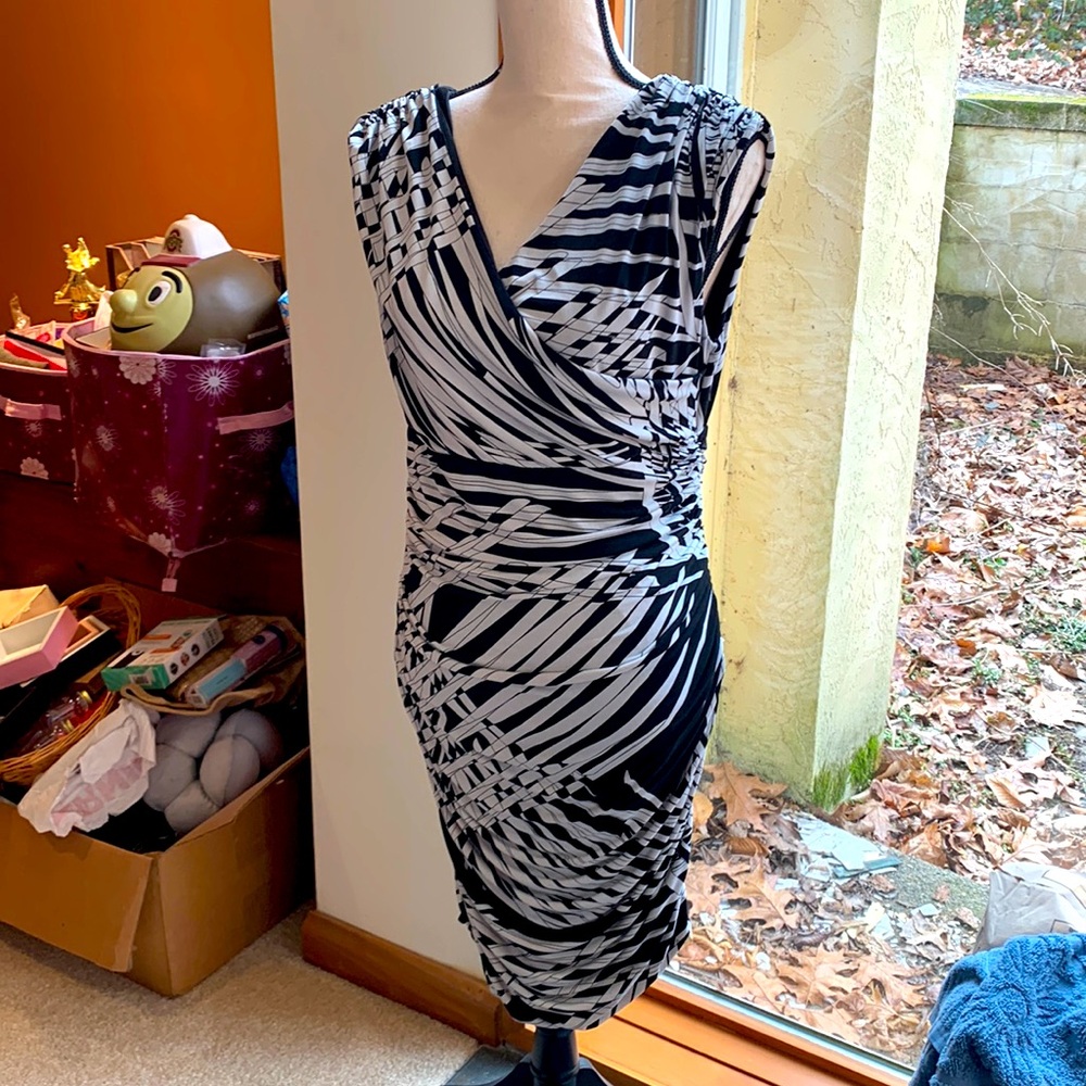 Black and white size L dress